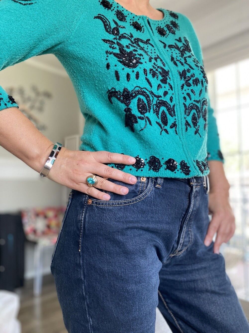 ANTHROPOLOGIE Laureate Lane Cardigan Size M